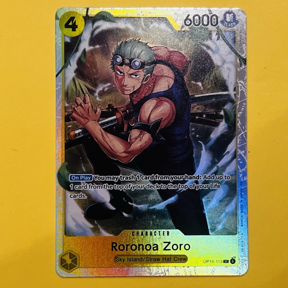 Roronoa Zoro OP15-113 SR Foil Sky Island Straw Hat Crew 6000 Power One Piece